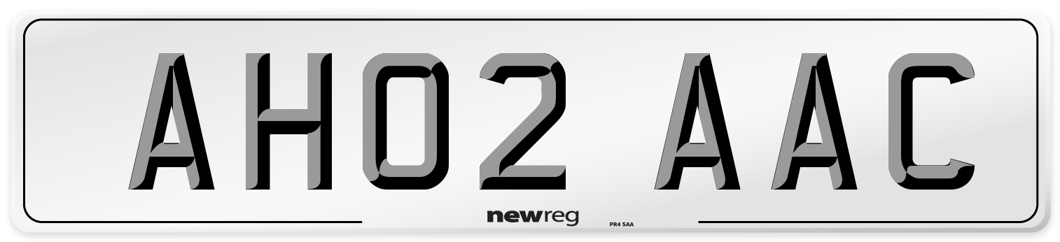 AH02 AAC Number Plate from New Reg